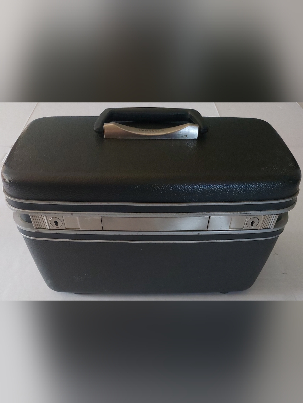 VTG 50s 60s Samsonite Silhouette Shwayder Bros Inc Denver Train Case Oxford Gray